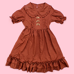 Chocolate Brown Lolita Short Sleeve Dress